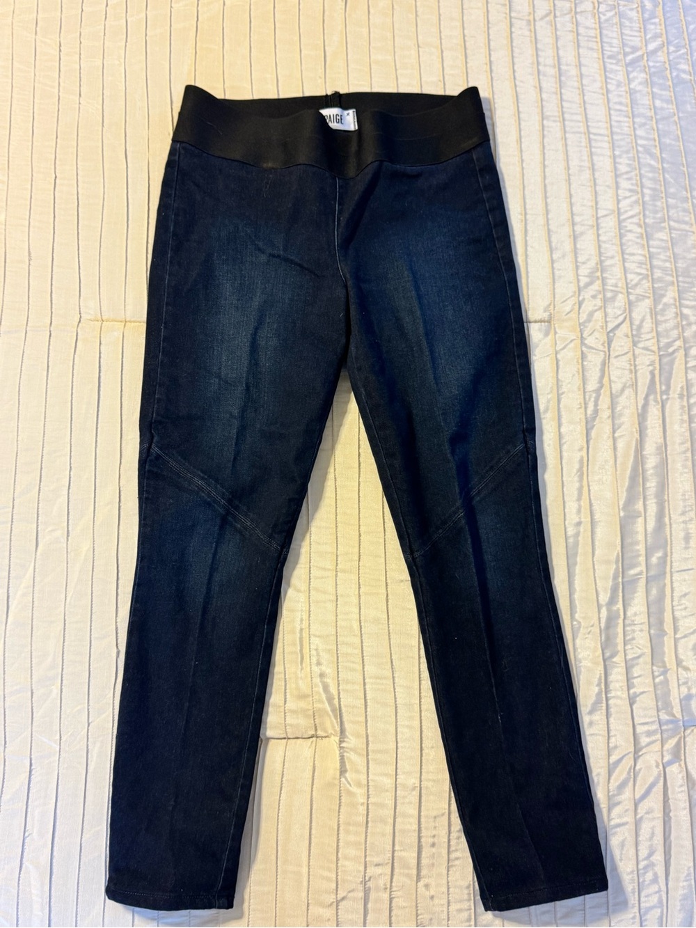 PAIGE Dark Blue Pull-On Skinny Jeggings